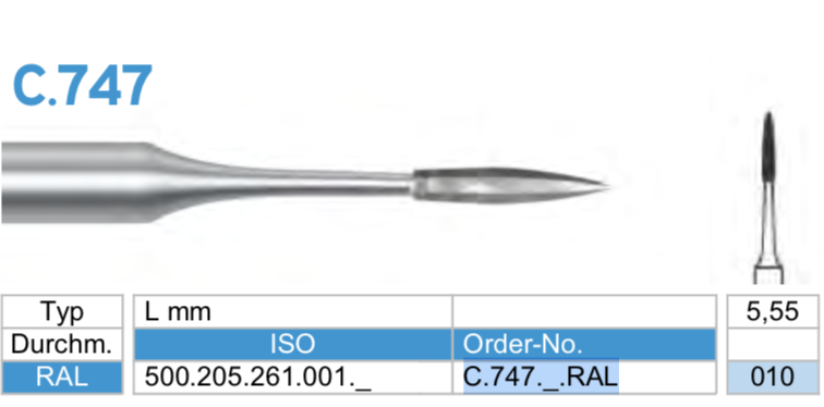 C.747.010.RAL x 10 boren-0