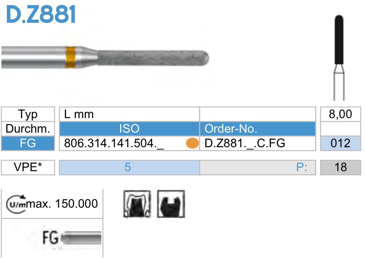 D.Z881.012.C.FG x 10 Boren Zirkon-0