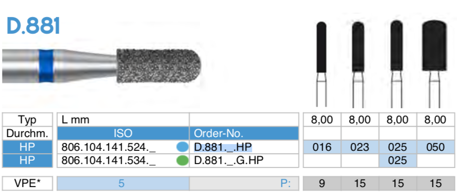 D.881.050.HP x 10 Boren-0
