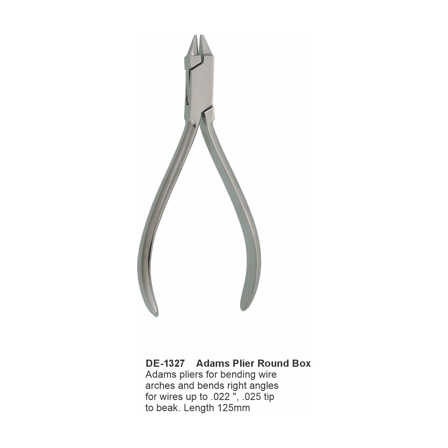 Adams-tang ronde box, lengte 125 mm