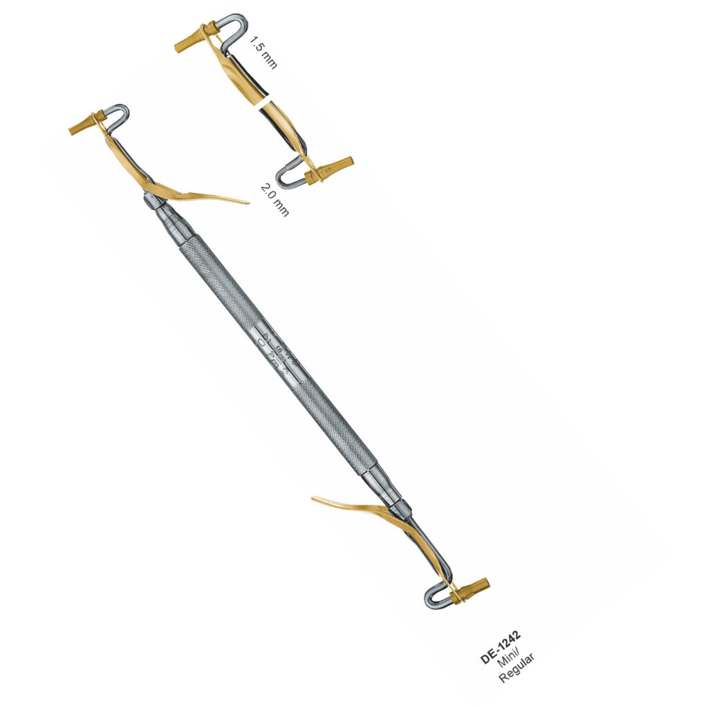 Amalgaampistool distaal dubbelzijdig mini/normaal, 1,5/2,0 mm