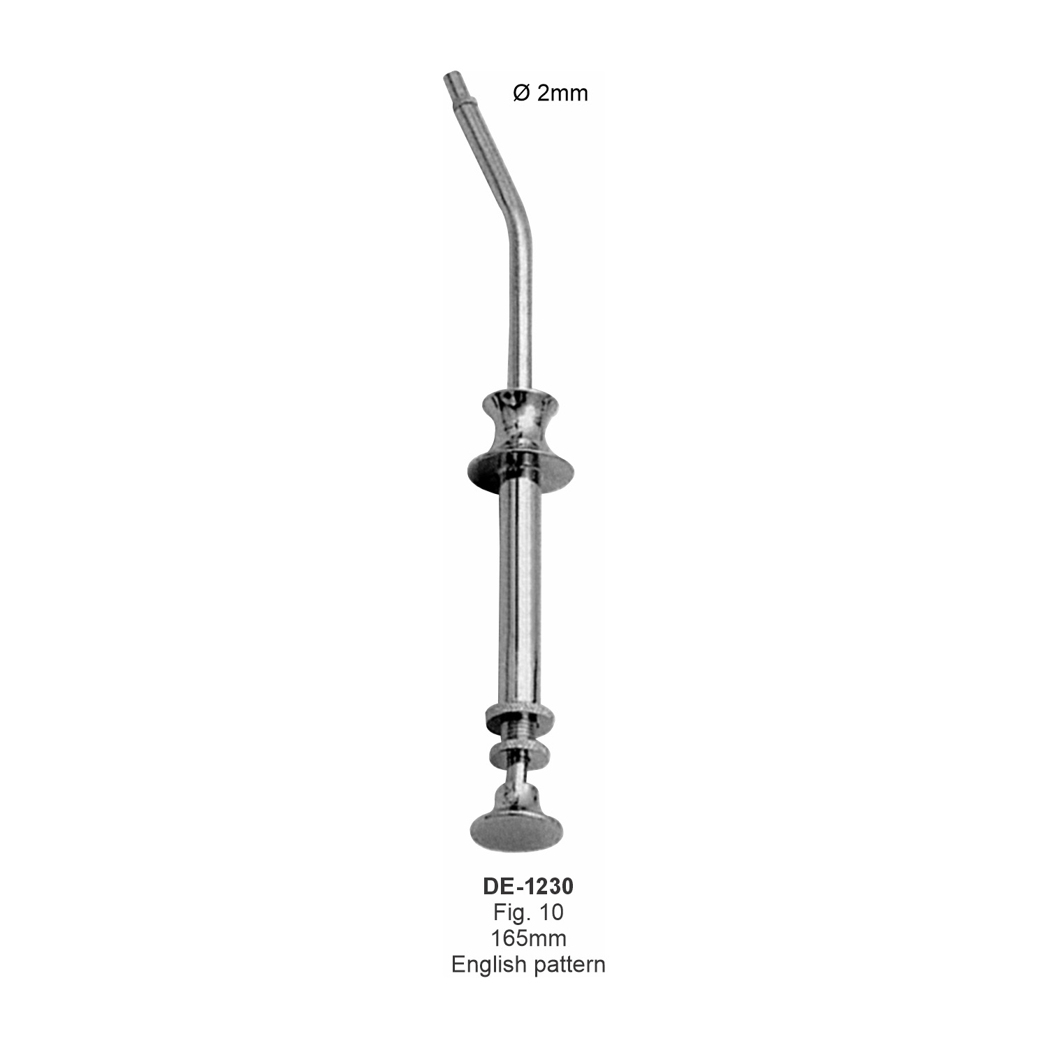 Amalgaampistool fig. 10, Engels model, 165 mm