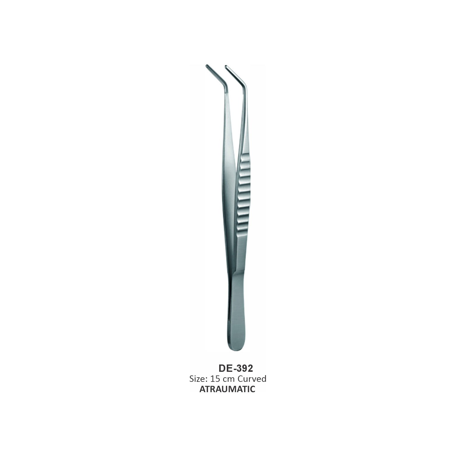 Atraumatisch pincet 15 cm, gebogen