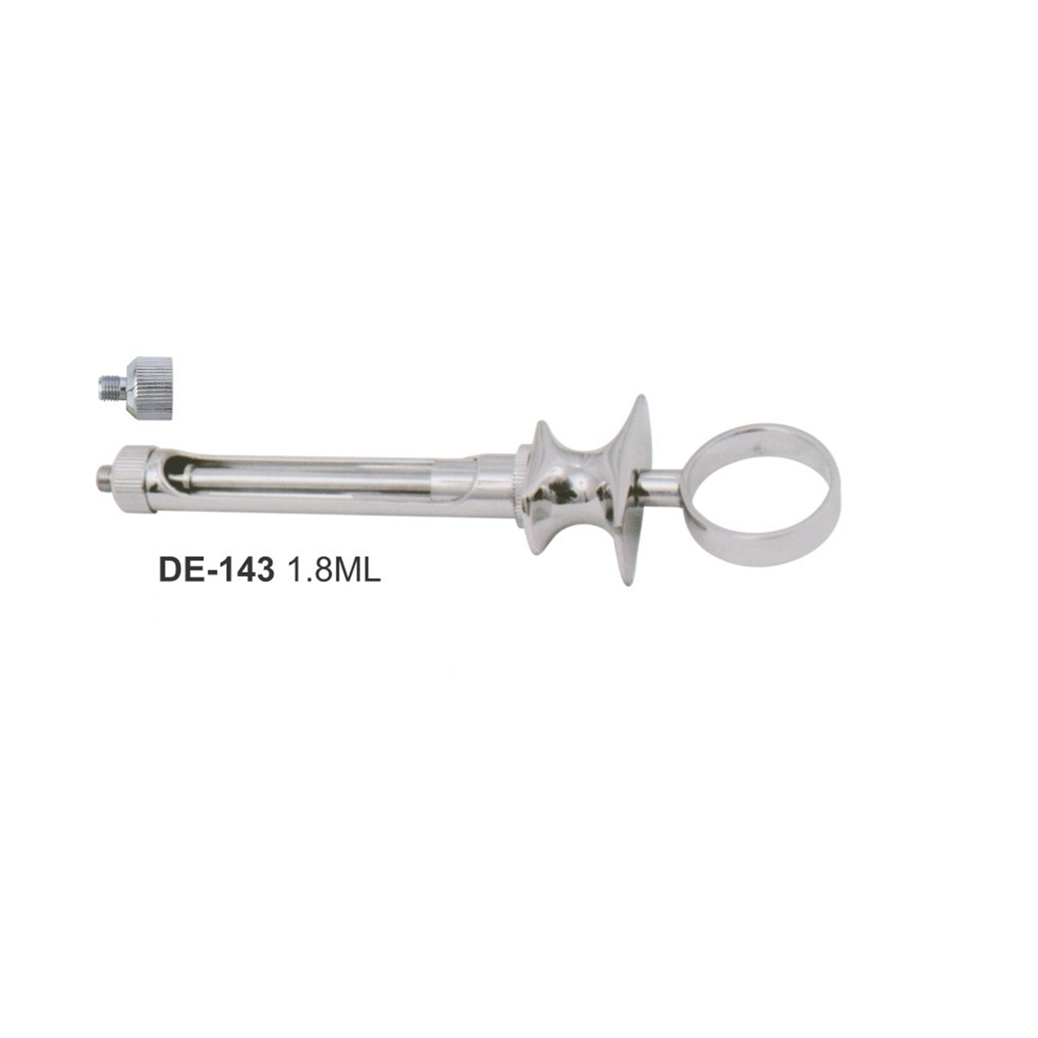 Carpulespuit met duimring en schotelgreep, 1,8 ml