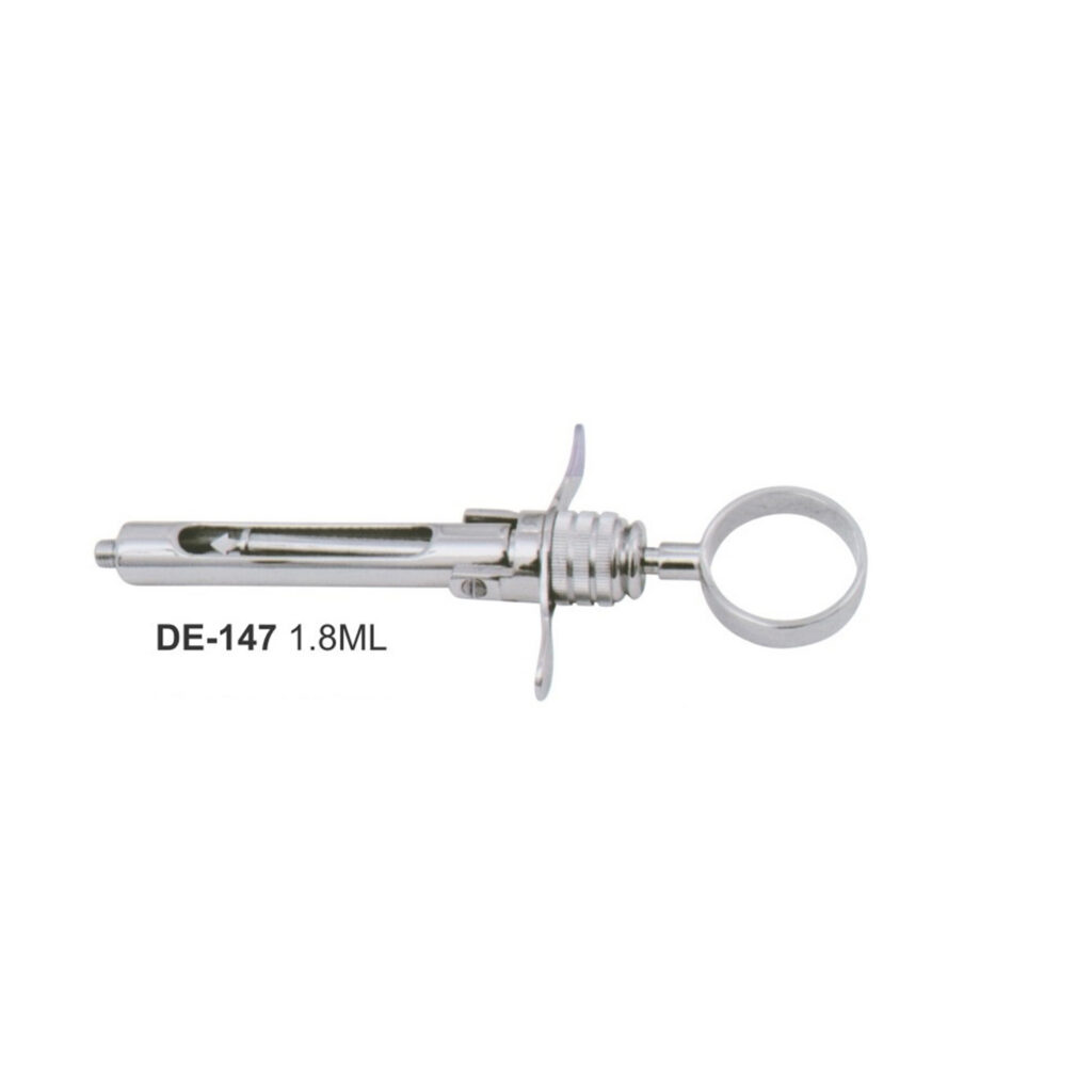 Carpulespuit met duimring en vingersteunen, 1,8 ml
