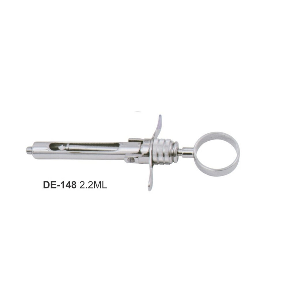 Carpulespuit met duimring en vingersteunen, 2,2 ml