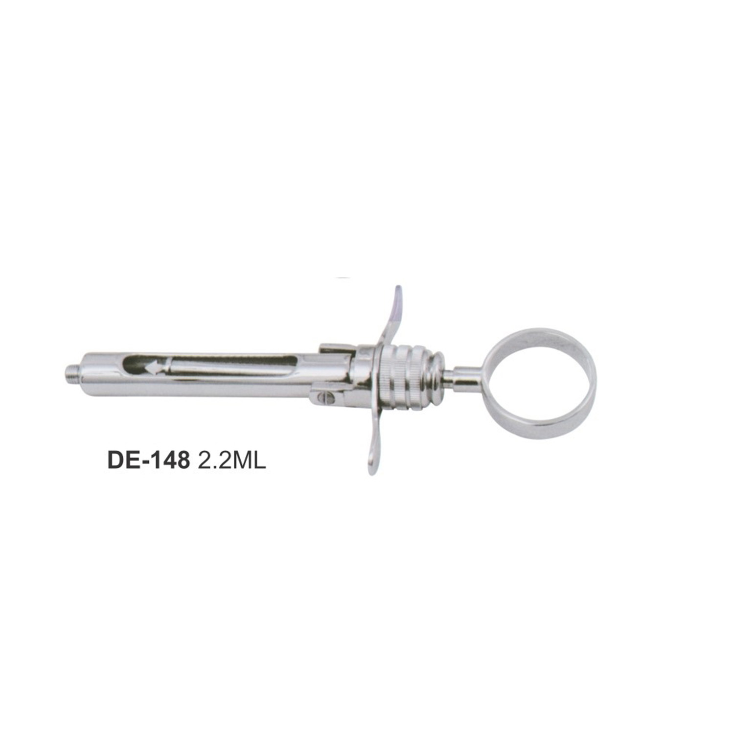 Carpulespuit met duimring en vingersteunen, 2,2 ml