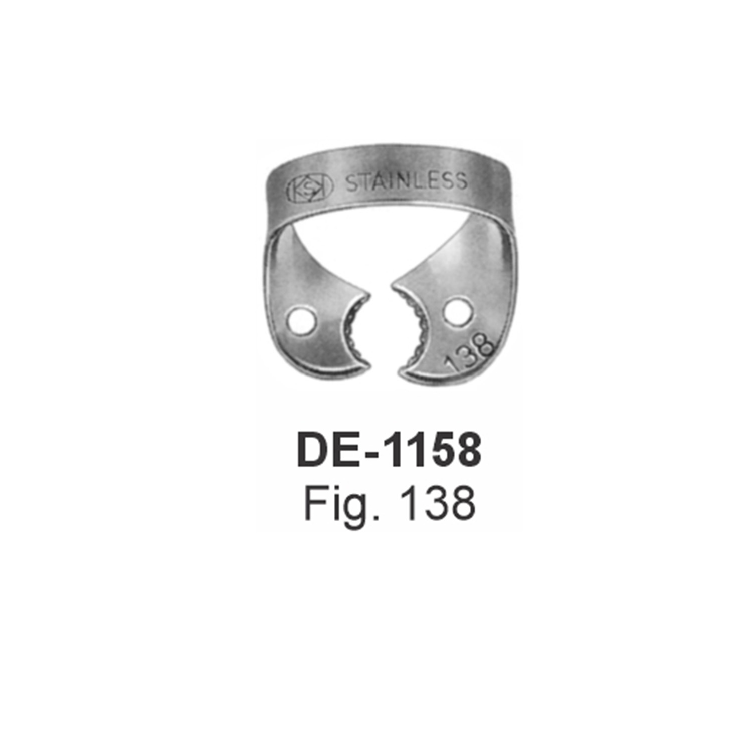 Cofferdamklem fig. 138