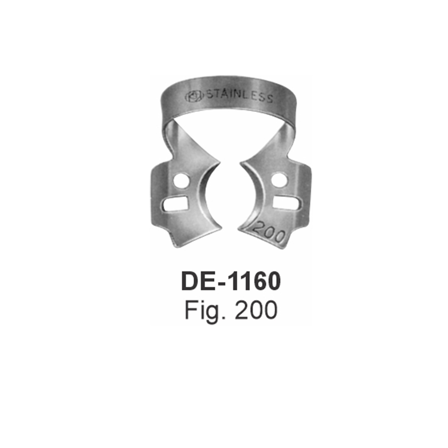 Cofferdamklem fig. 200