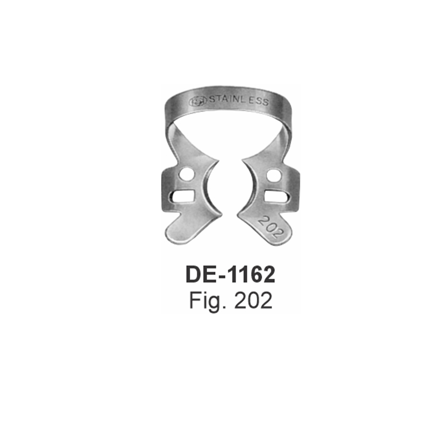 Cofferdamklem fig. 202