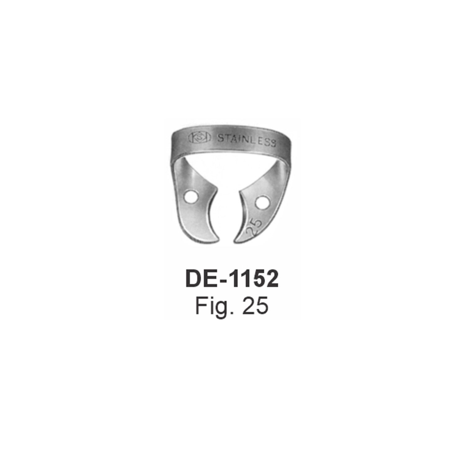 Cofferdamklem fig. 25
