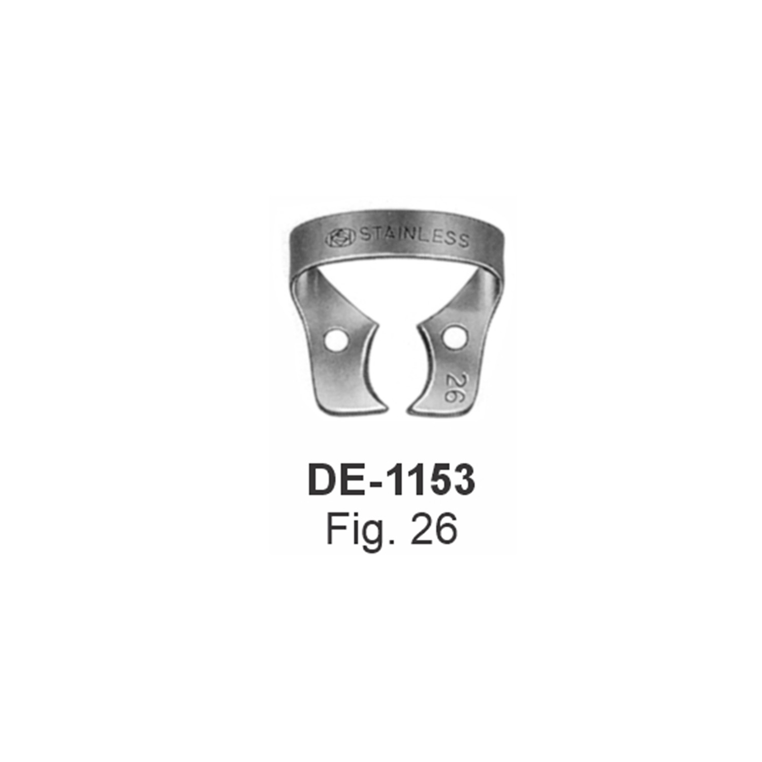 Cofferdamklem fig. 26