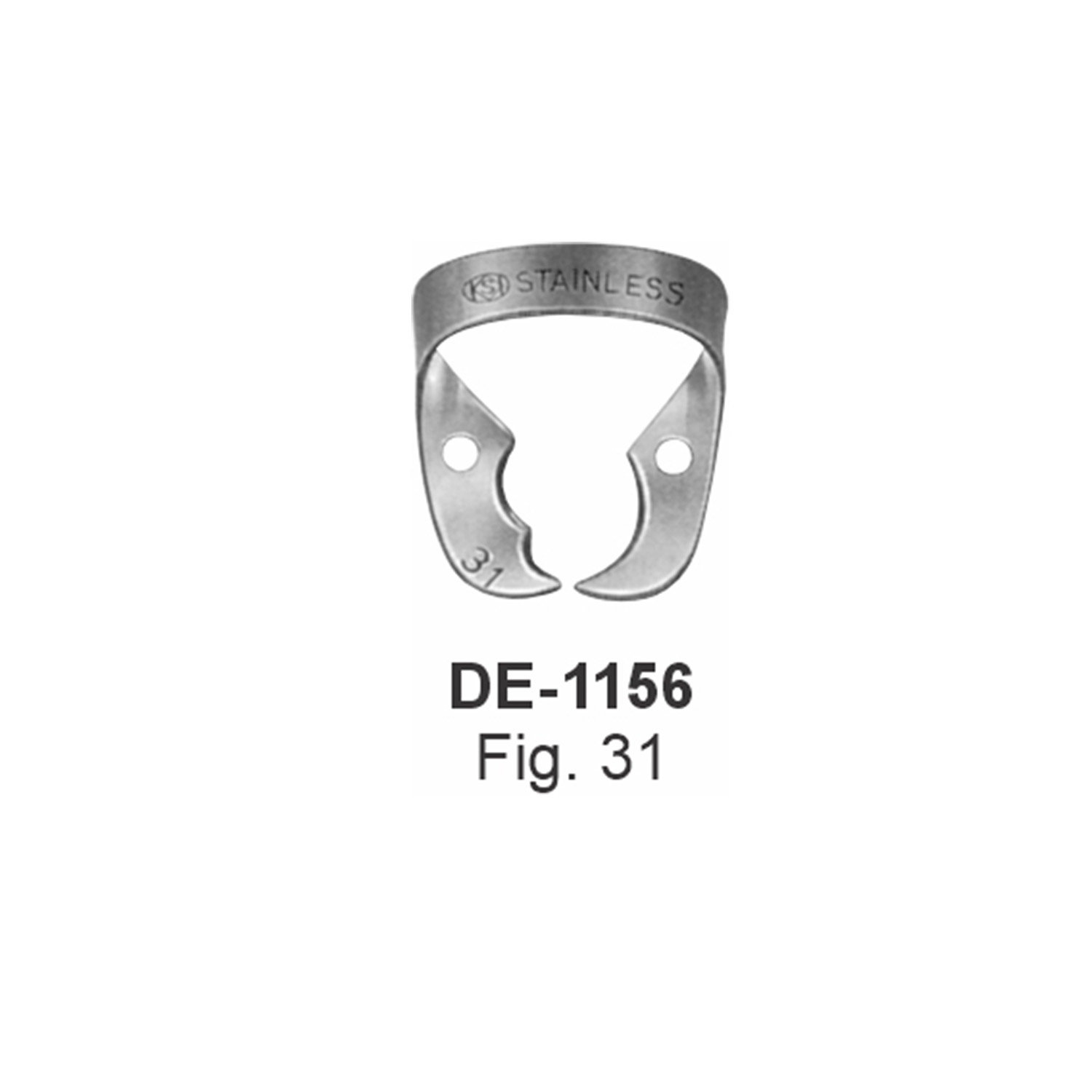 Cofferdamklem fig. 31