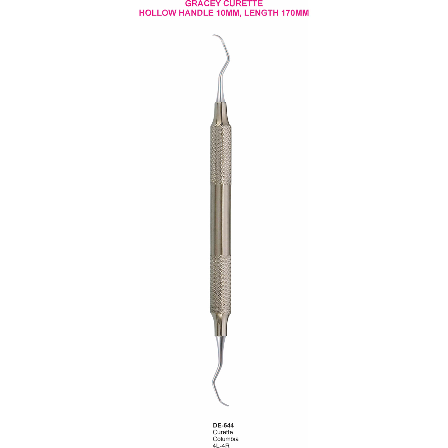 Curette Columbia 4L-4R, hol handvat 10 mm, 170 mm