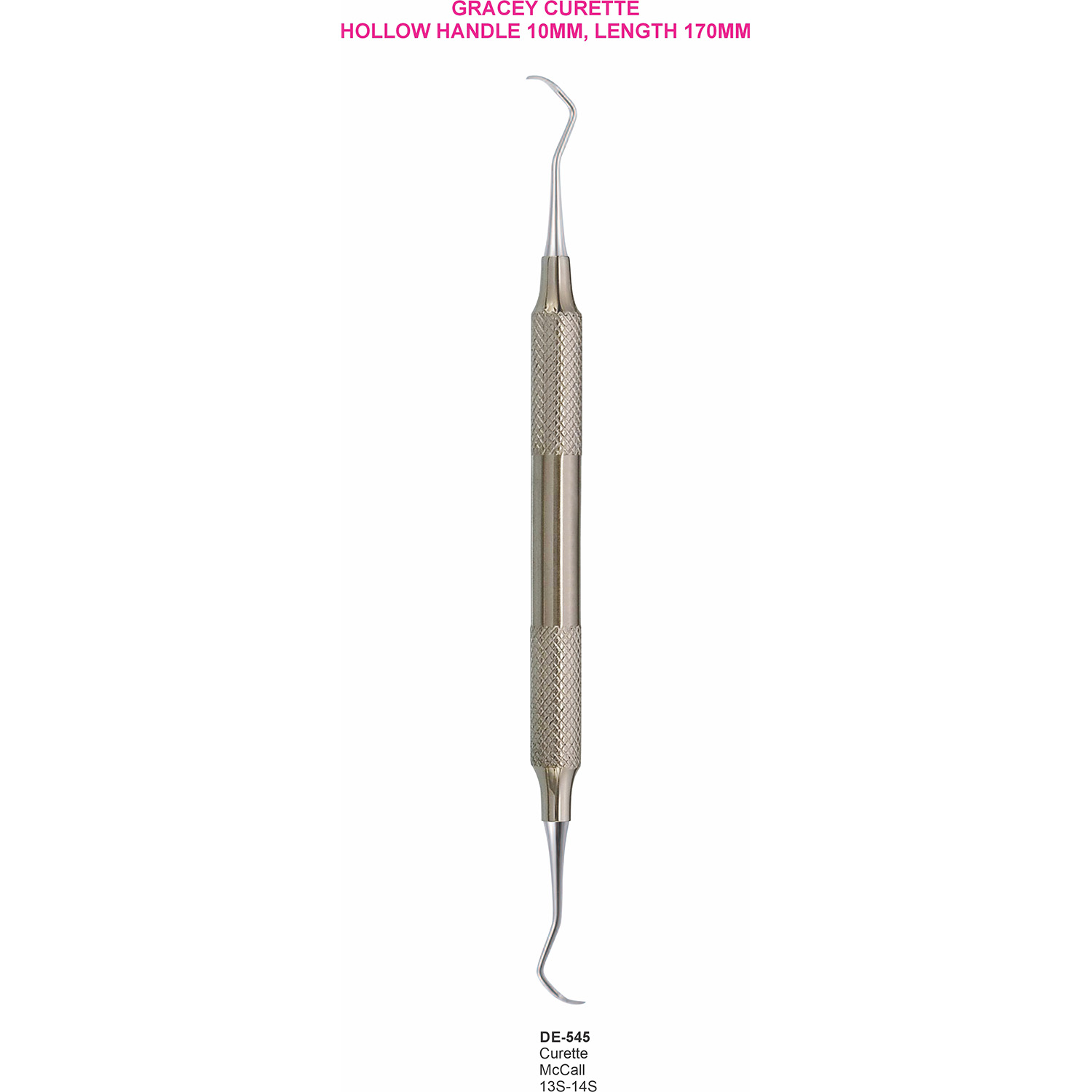Curette McCall 13S-14S, hol handvat 10 mm, 170 mm