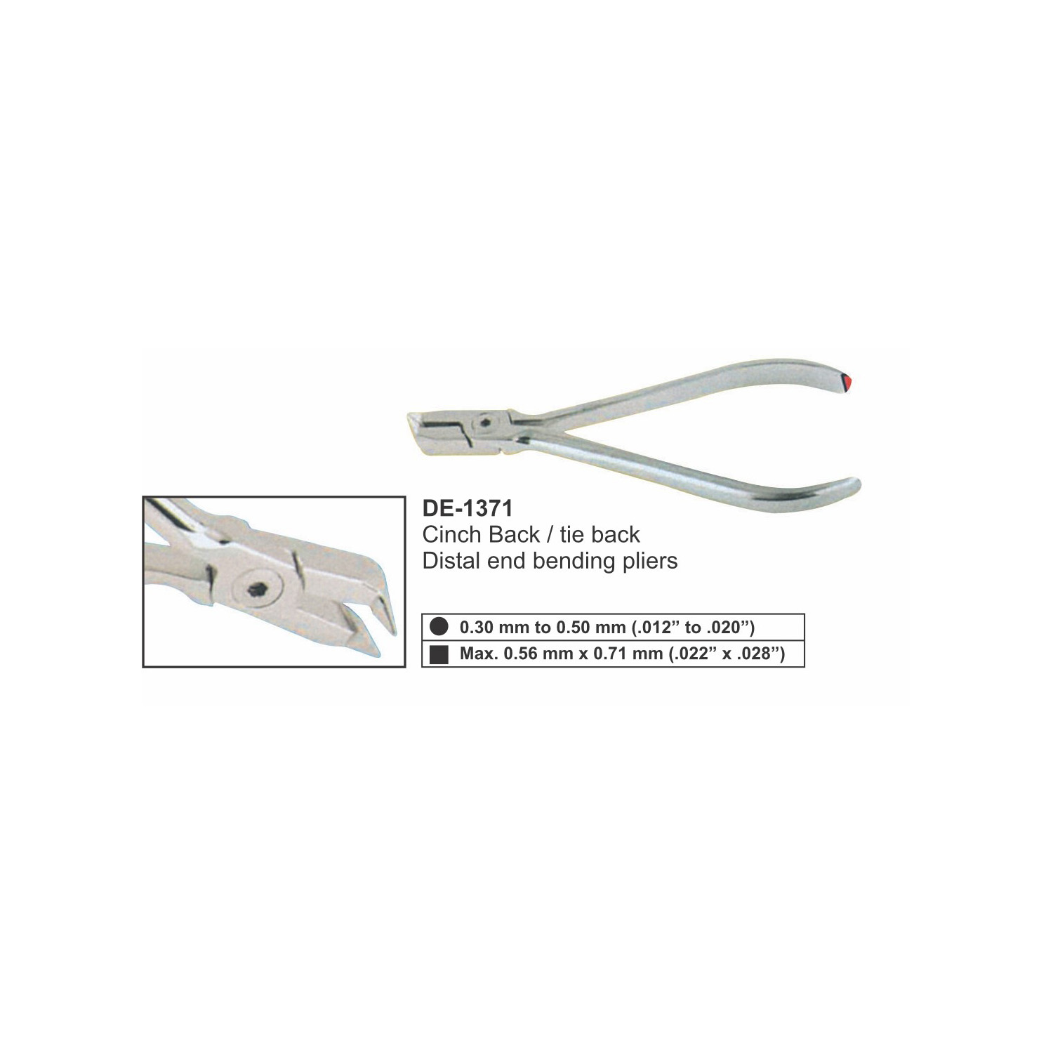Distale eindbuigtang (cinch-back/tie-back)