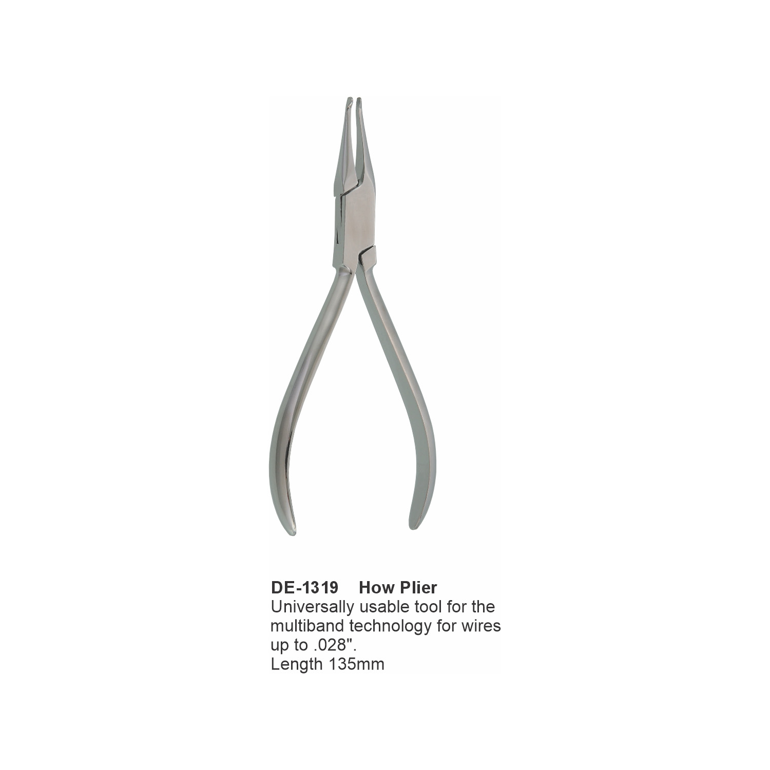 Draadbuigtang voor draad tot 0,028 inch, lengte 135 mm