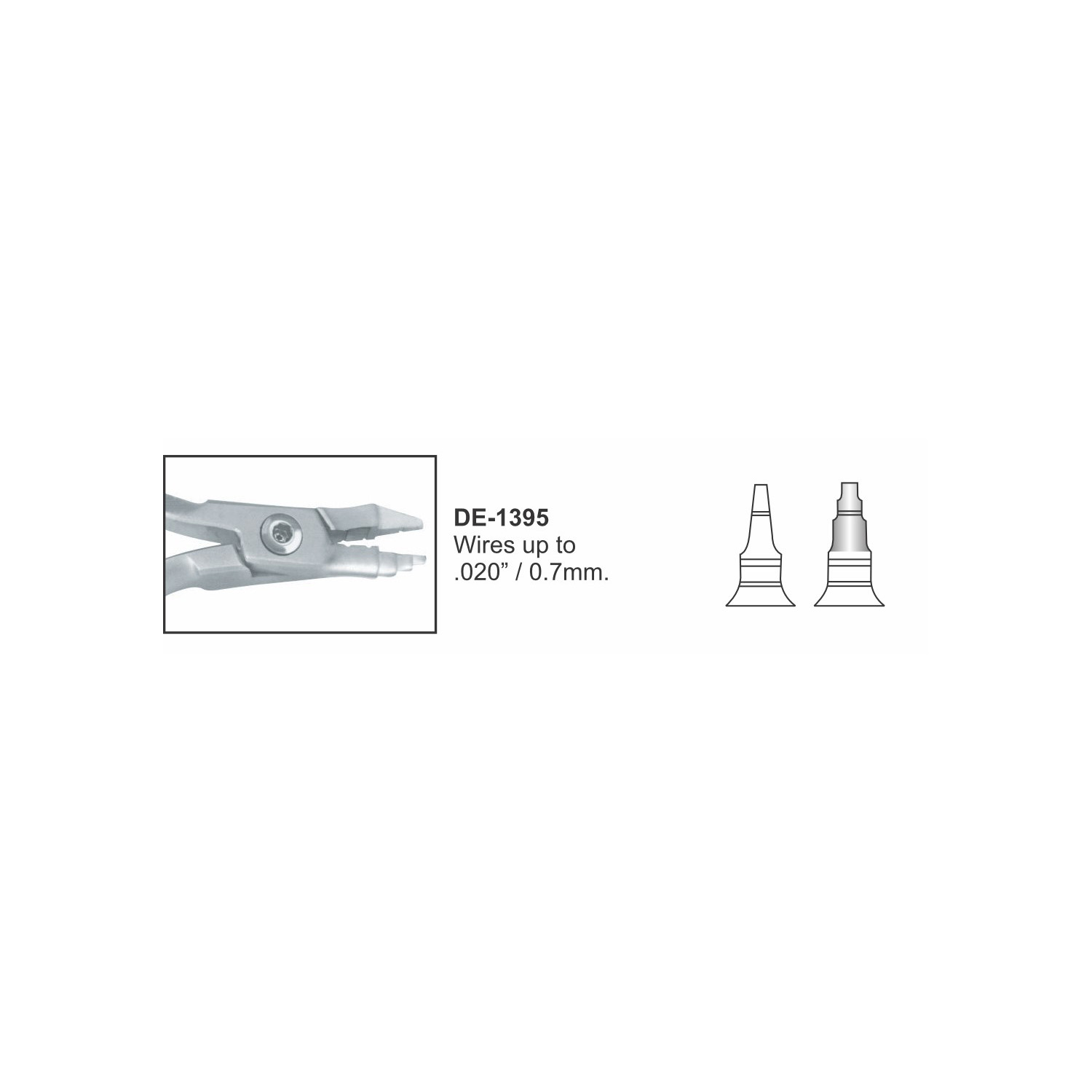 Draadbuigtang voor overlap- en L-verbinding, tot 0,020 inch/0,7 mm