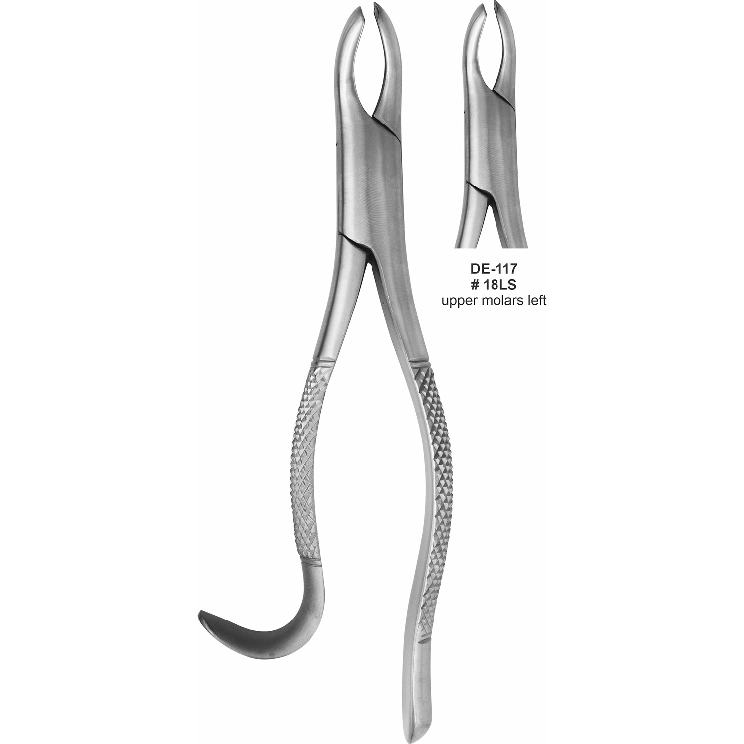 Extractietang molaren boven, links, fig. 18LS