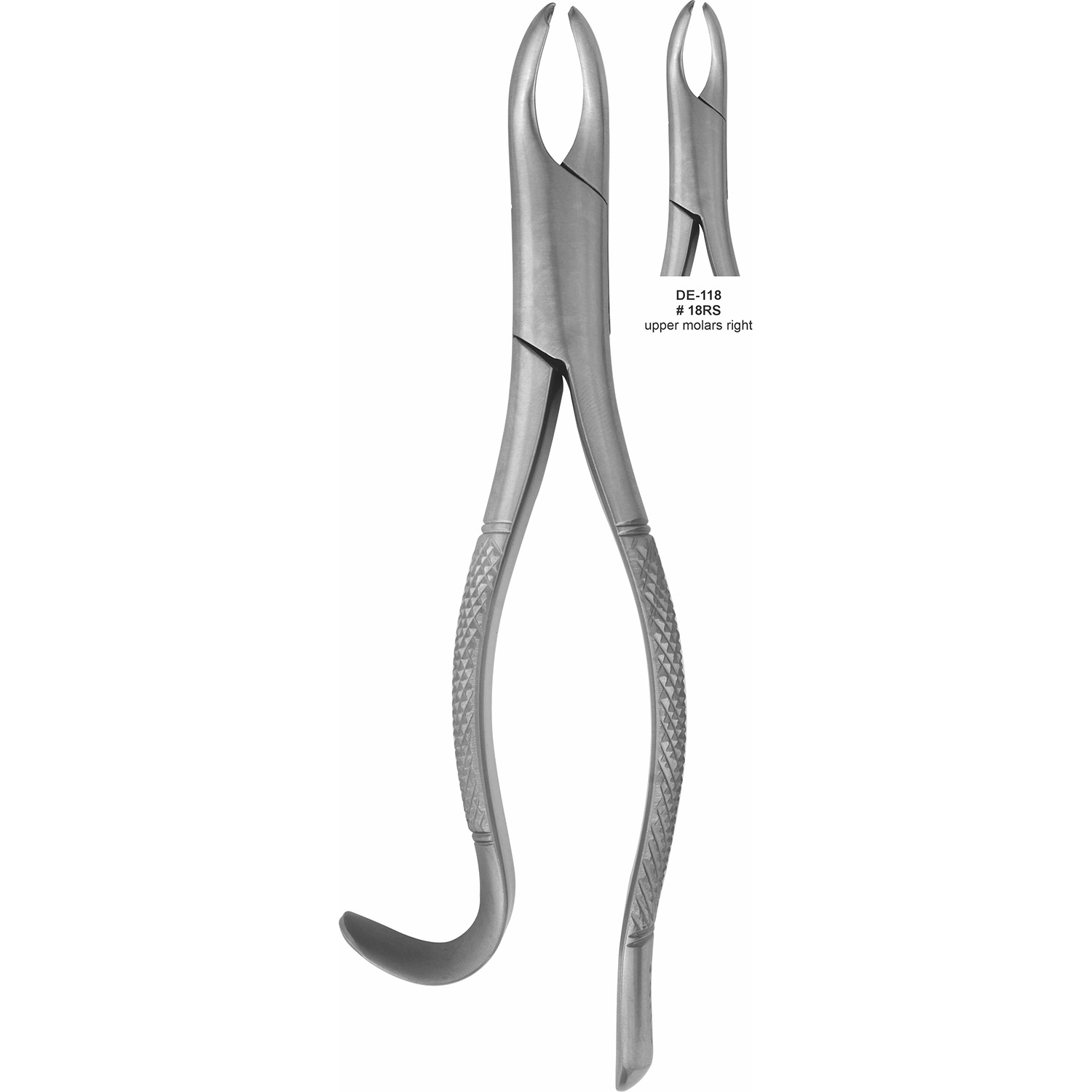 Extractietang molaren boven, rechts, fig. 18RS