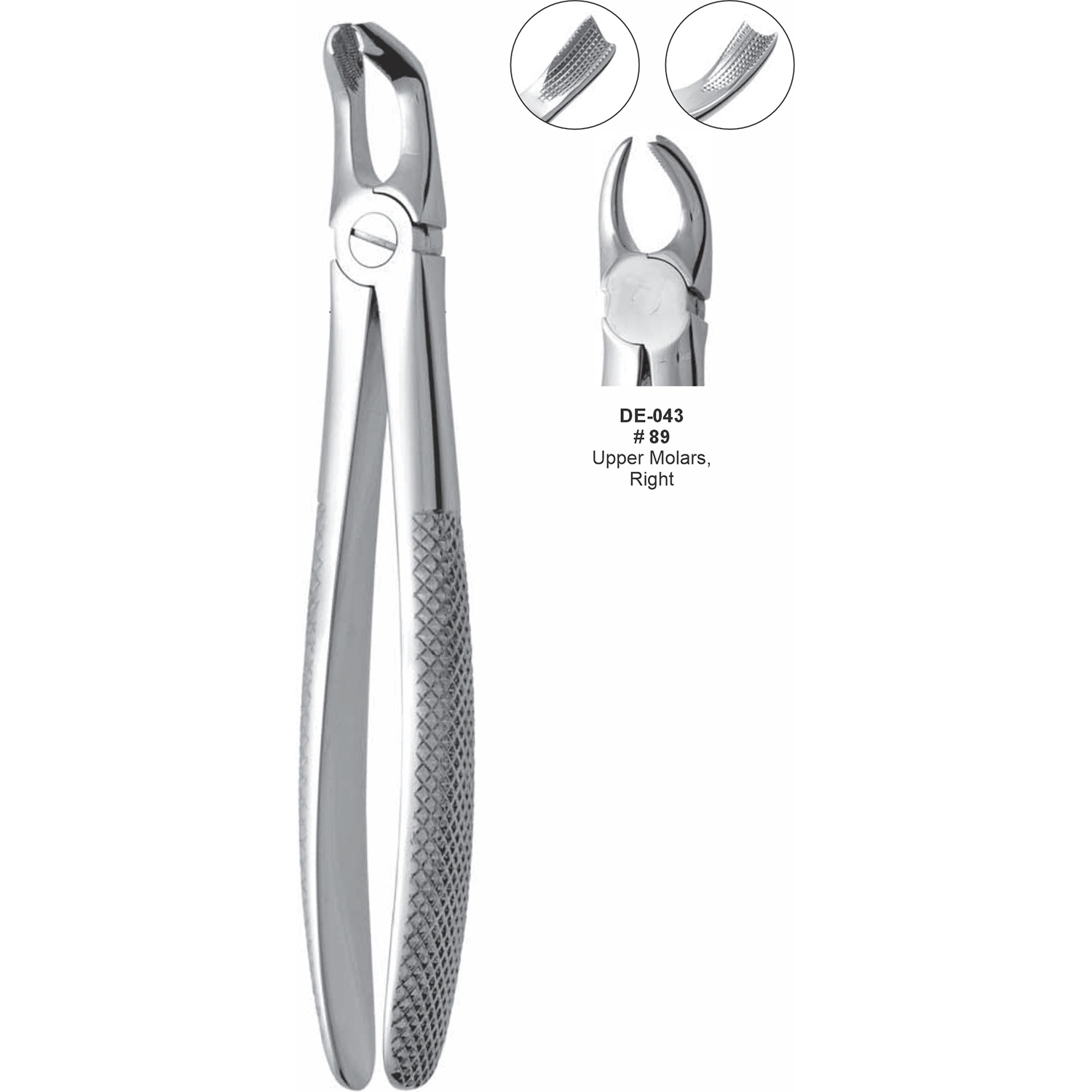 Extractietang molaren boven, rechts, fig. 89