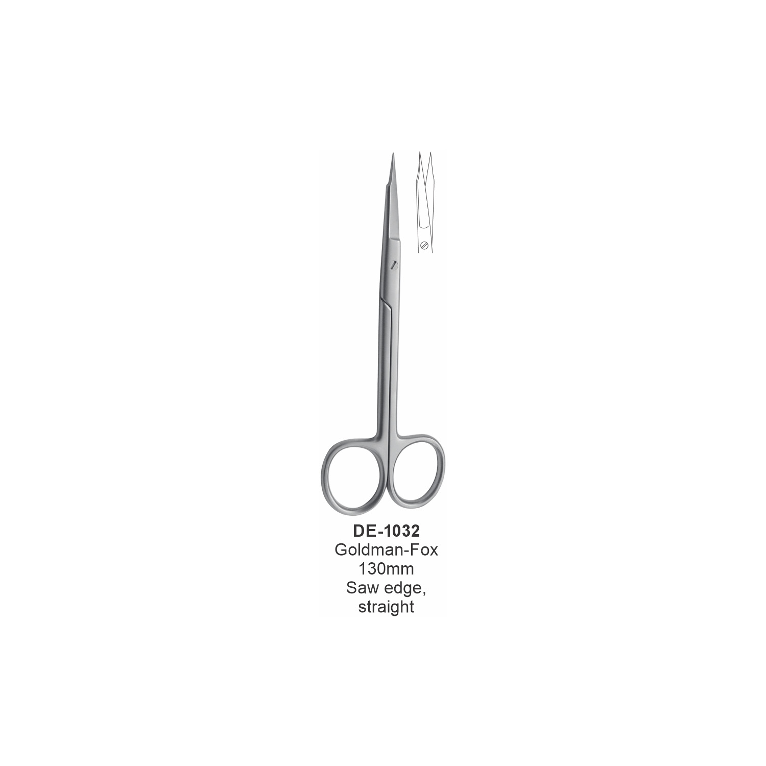 Goldman-Fox-schaar 130 mm, recht