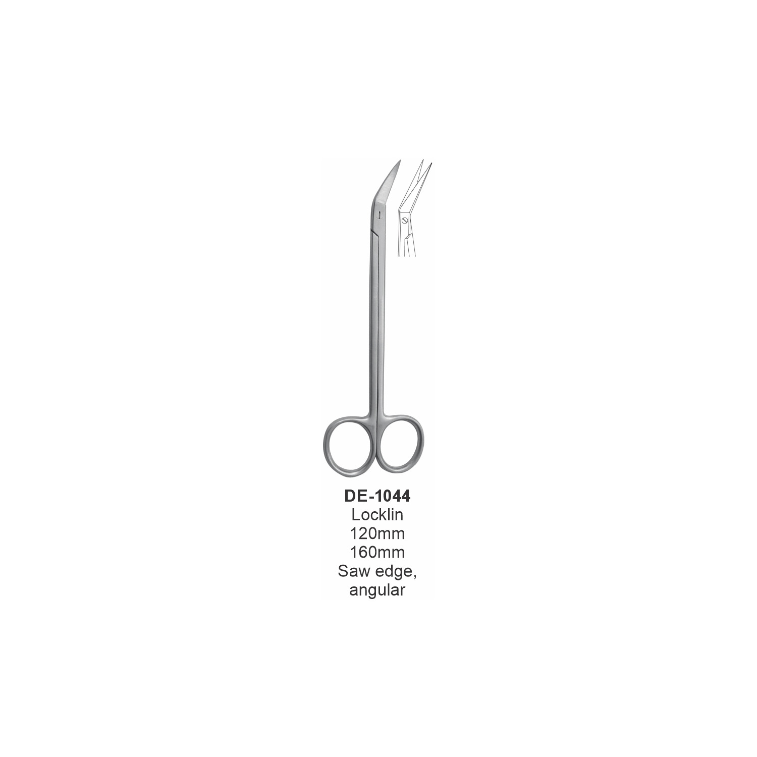 Locklin-schaar 160 mm, gehoekt