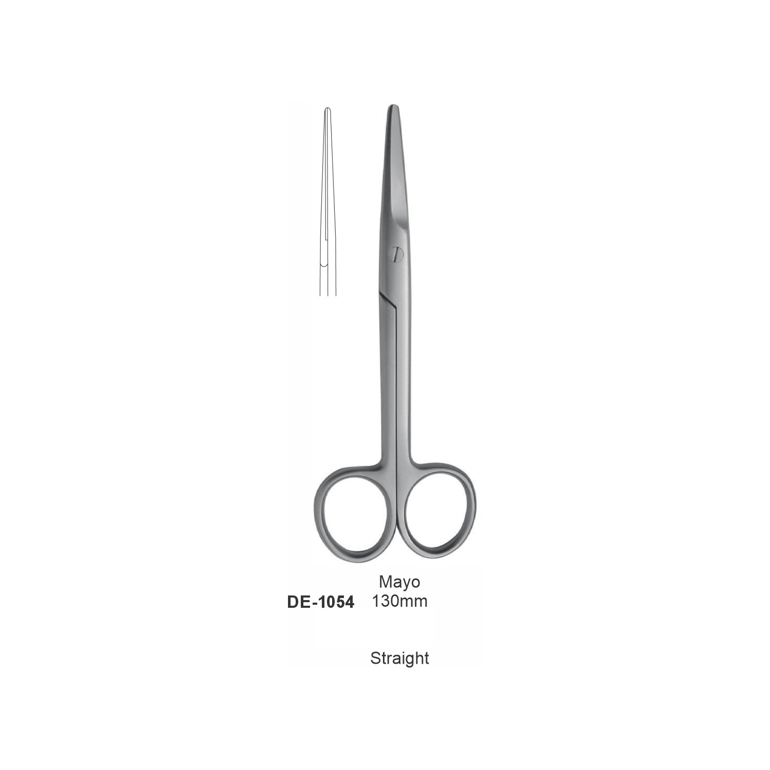 Mayo-schaar 130 mm, recht