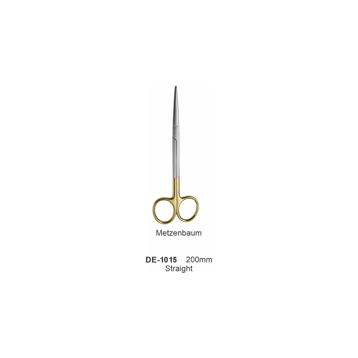Metzenbaum-schaar 200 mm, recht, hardmetalen inzetstukken (TC)