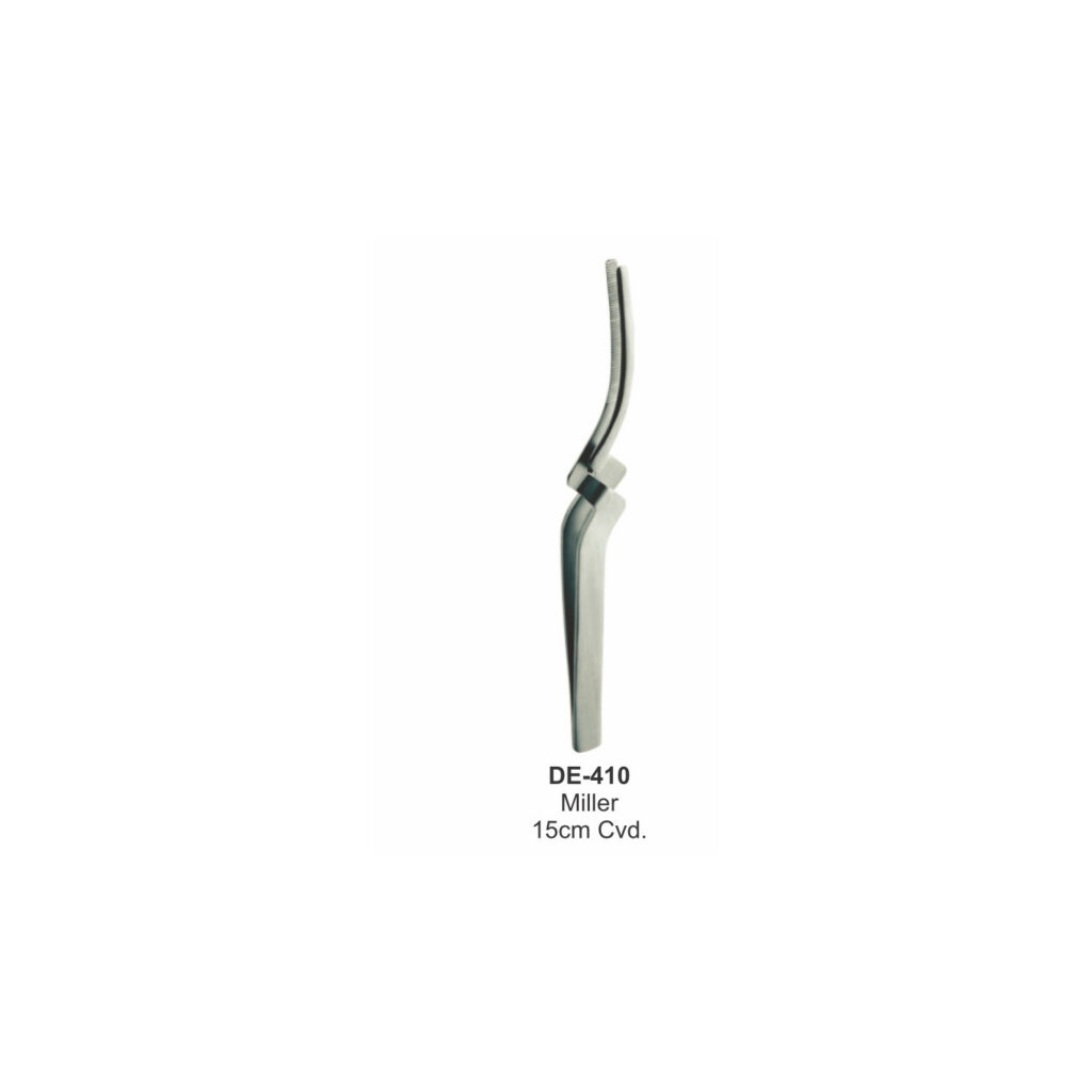 Miller-pincet 15 cm, gebogen