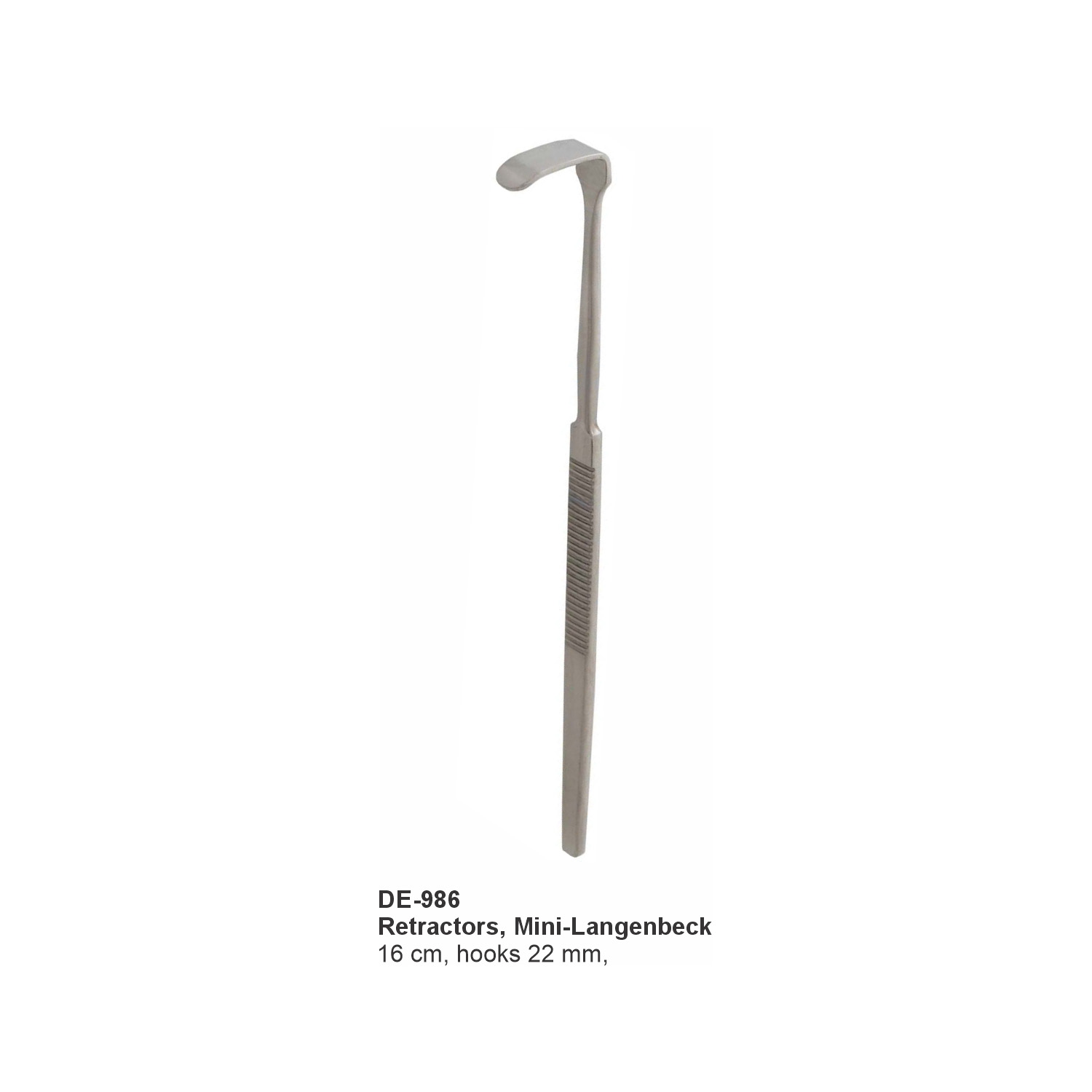 Mini-Langenbeck-wondhaak 16 cm, haken 22 mm