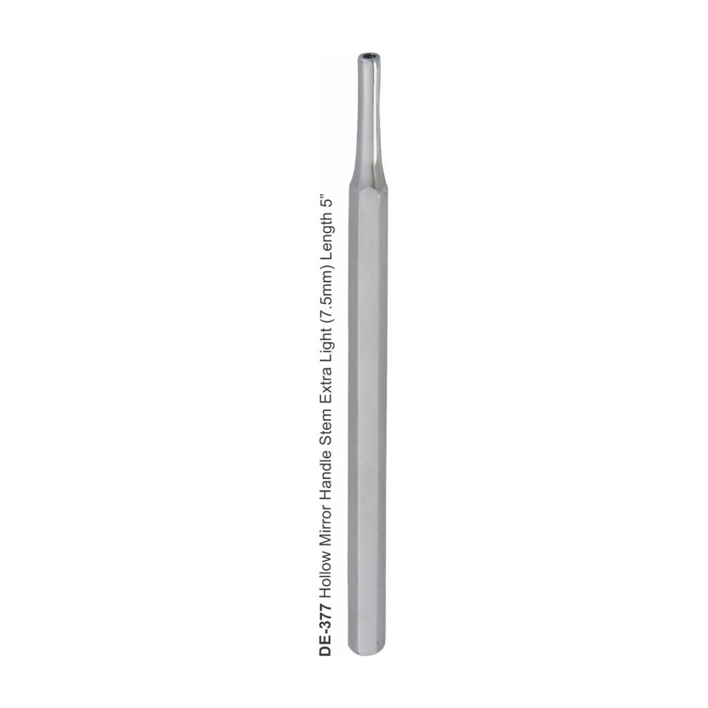 Spiegelhandvat hol, extra licht, 7,5 mm, lengte 12,7 cm