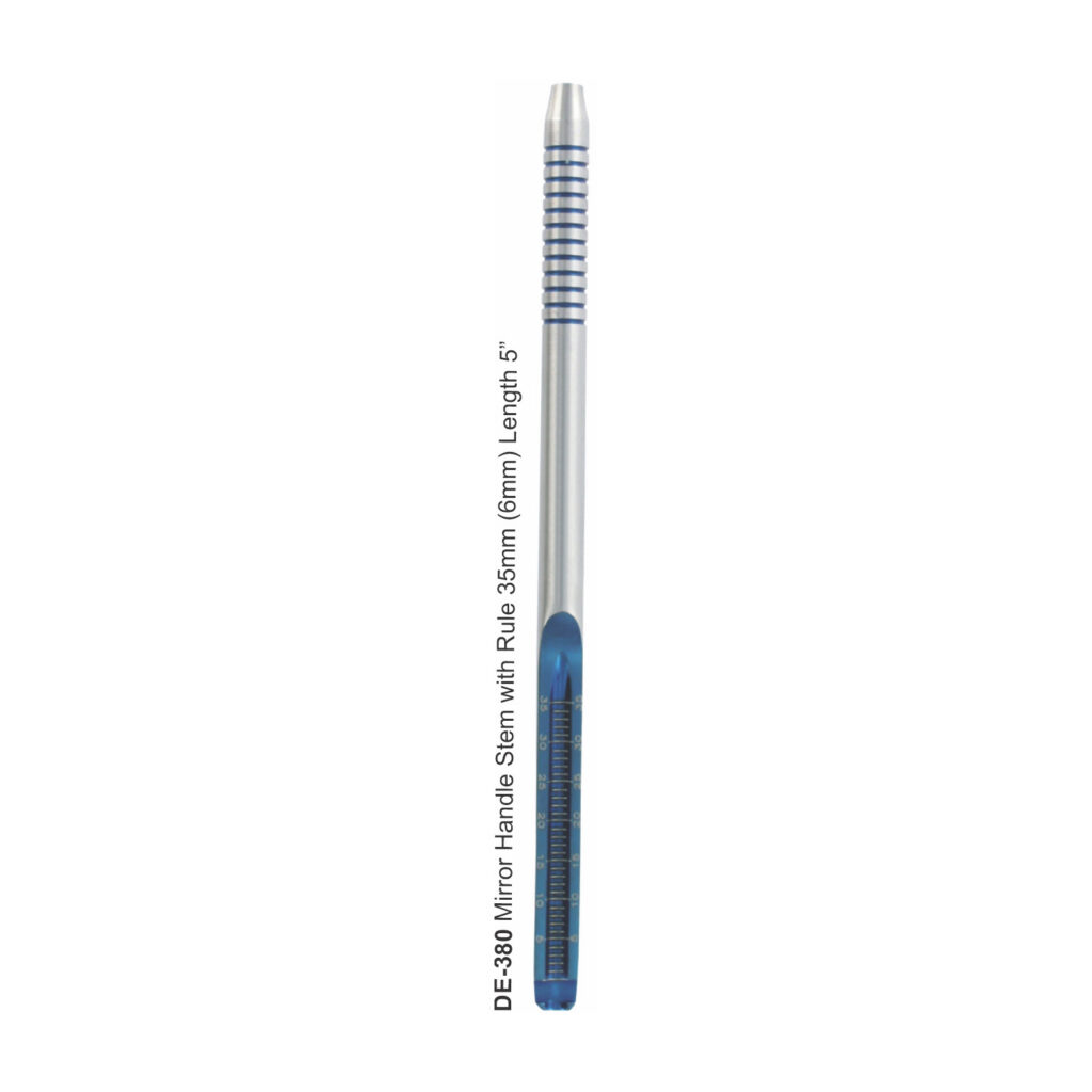 Spiegelhandvat met maatverdeling 35 mm, 6 mm, lengte 12,7 cm