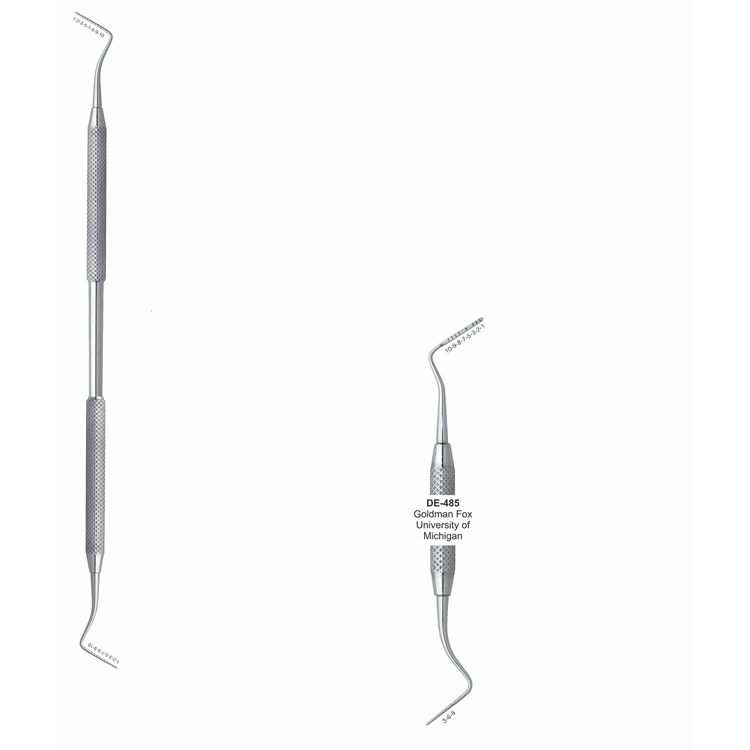 Spitse sonde dubbelzijdig Goldman-Fox/Michigan, 6 mm, 170 mm