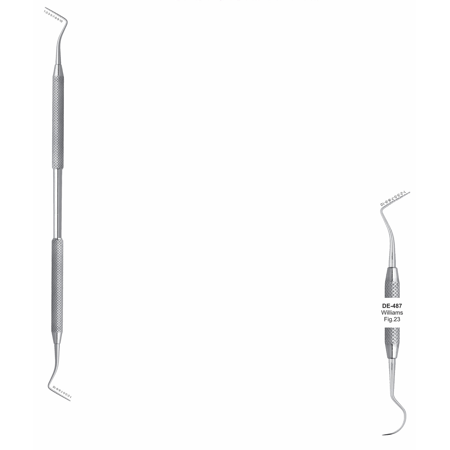 Spitse sonde dubbelzijdig Williams/fig. 23, 6 mm, 170 mm