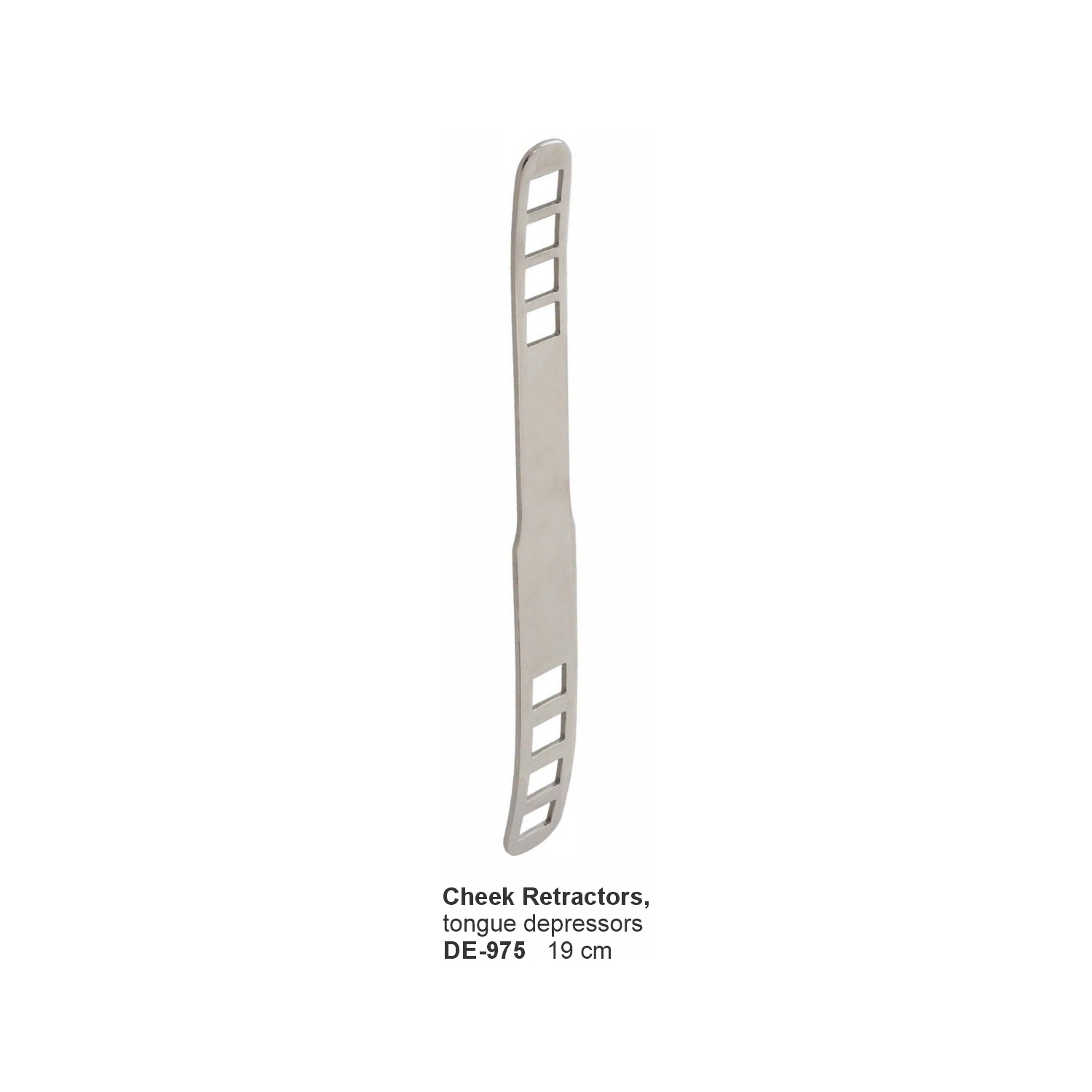 Tongspatel dubbelzijdig 19 cm