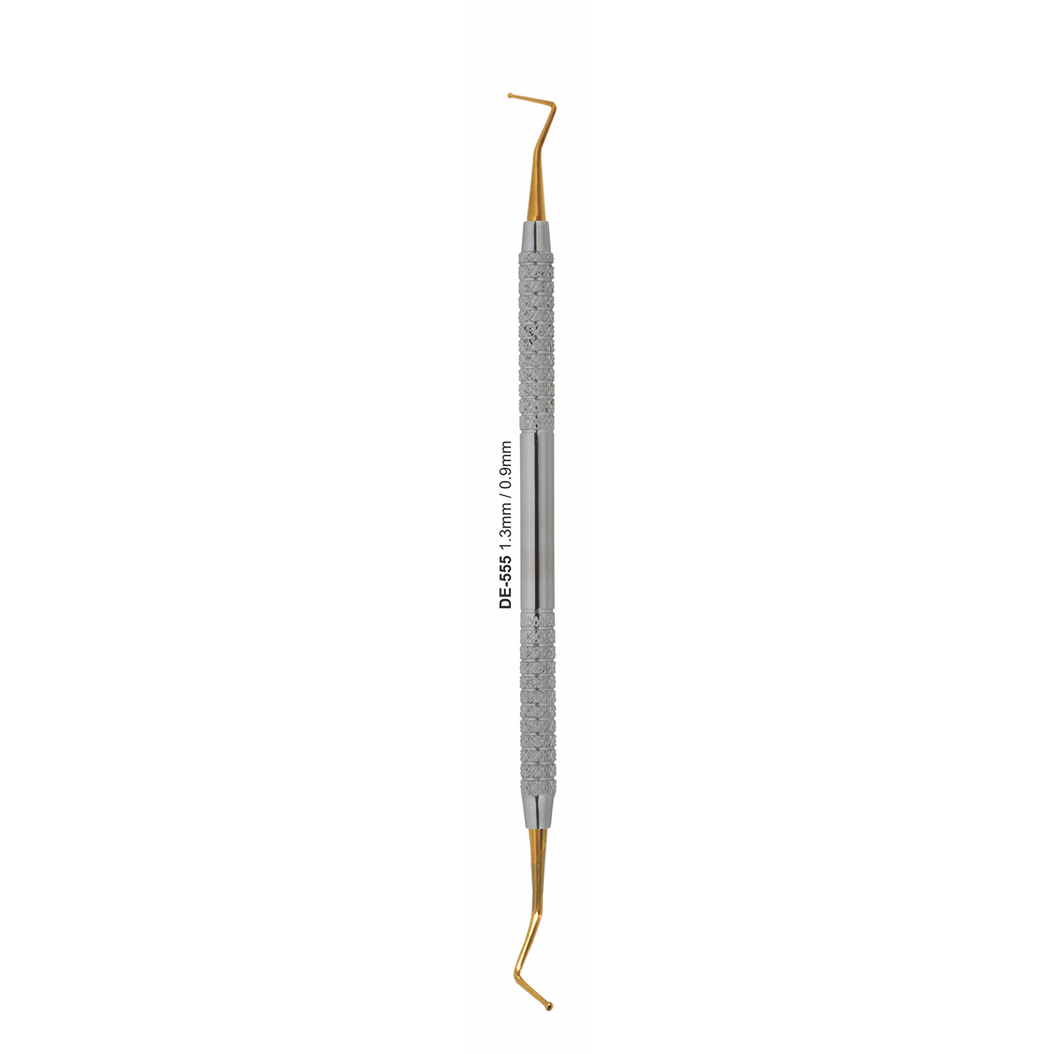 Vulinstrument 1,3/0,9 mm met vergulde werkdelen, 170 mm