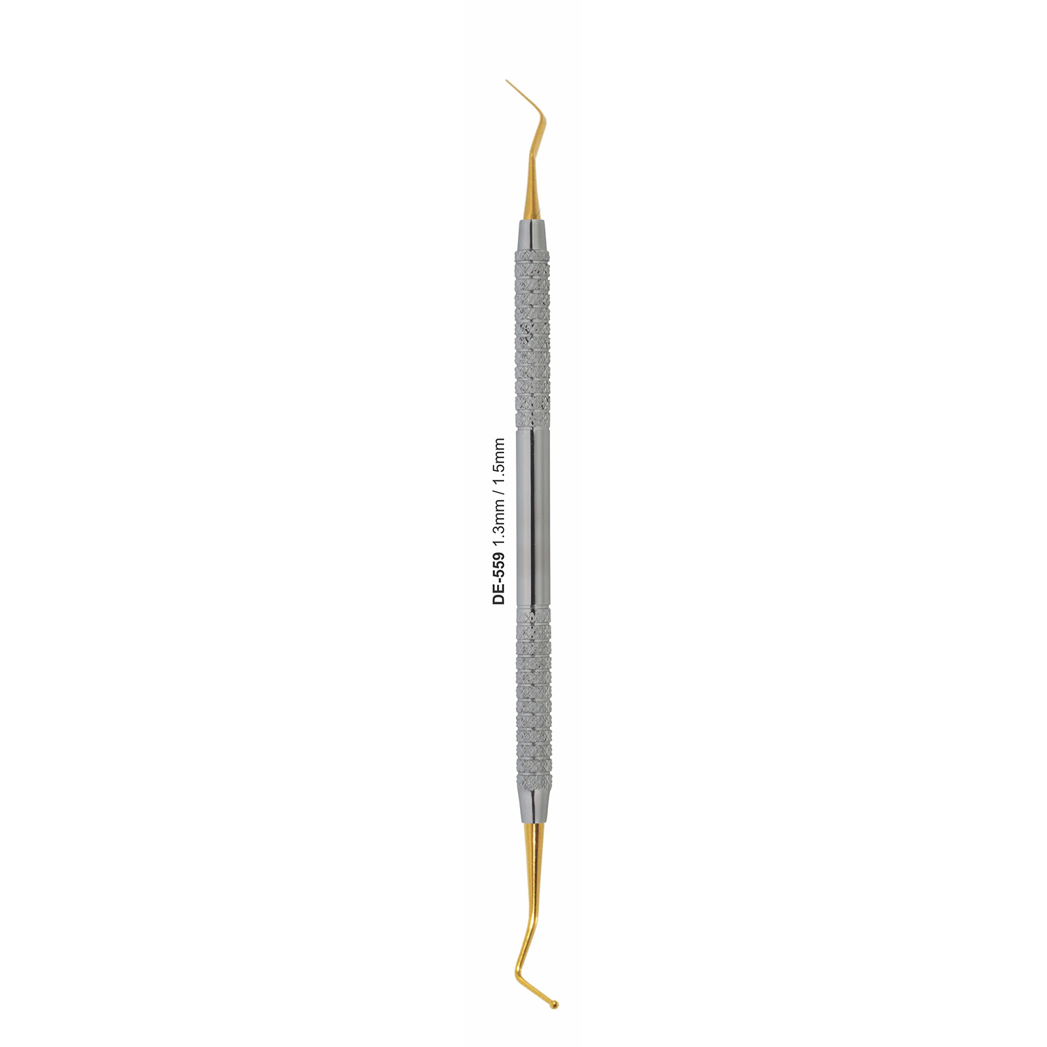 Vulinstrument 1,3/1,5 mm met vergulde werkdelen, 170 mm