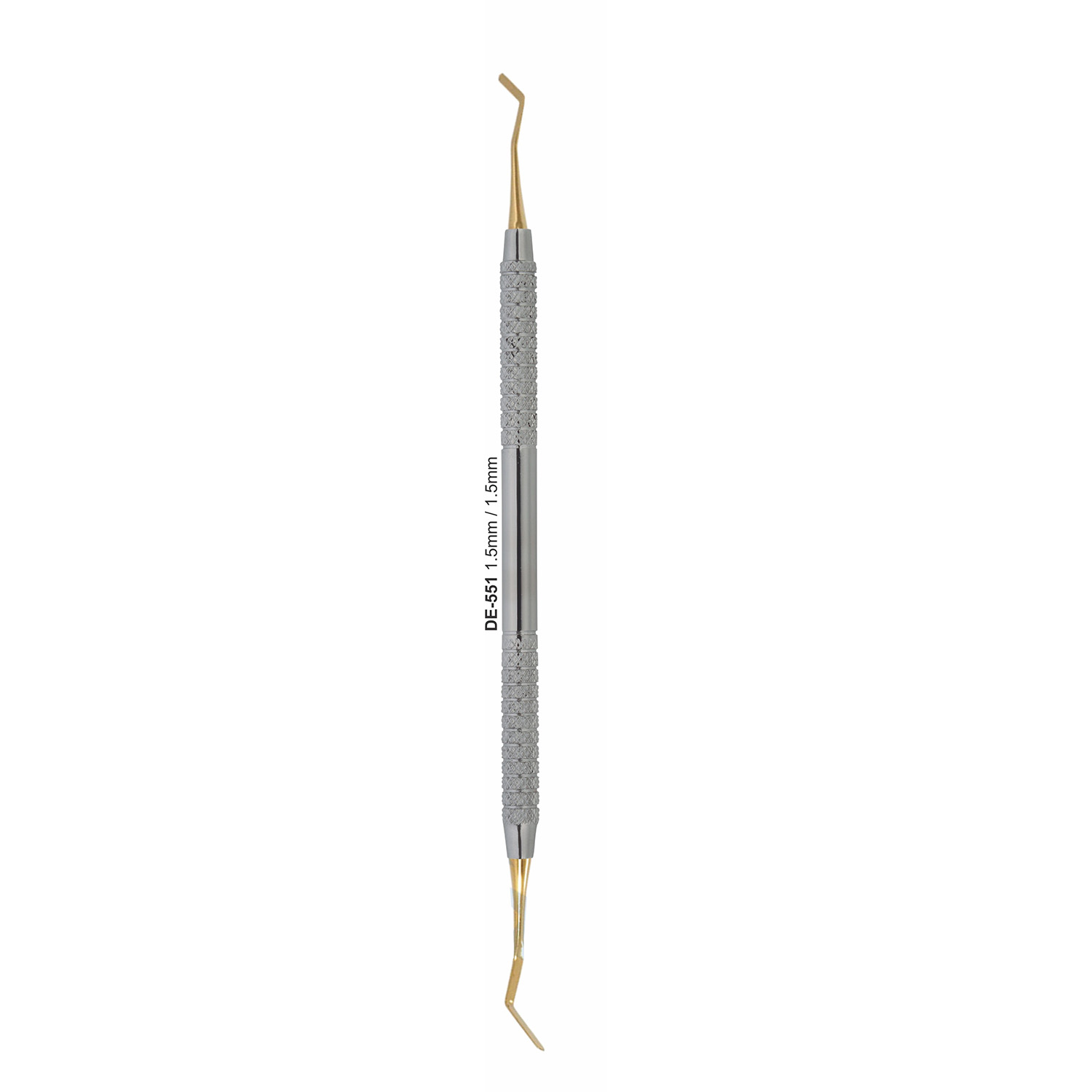 Vulinstrument 1,5/1,5 mm met vergulde werkdelen, 170 mm