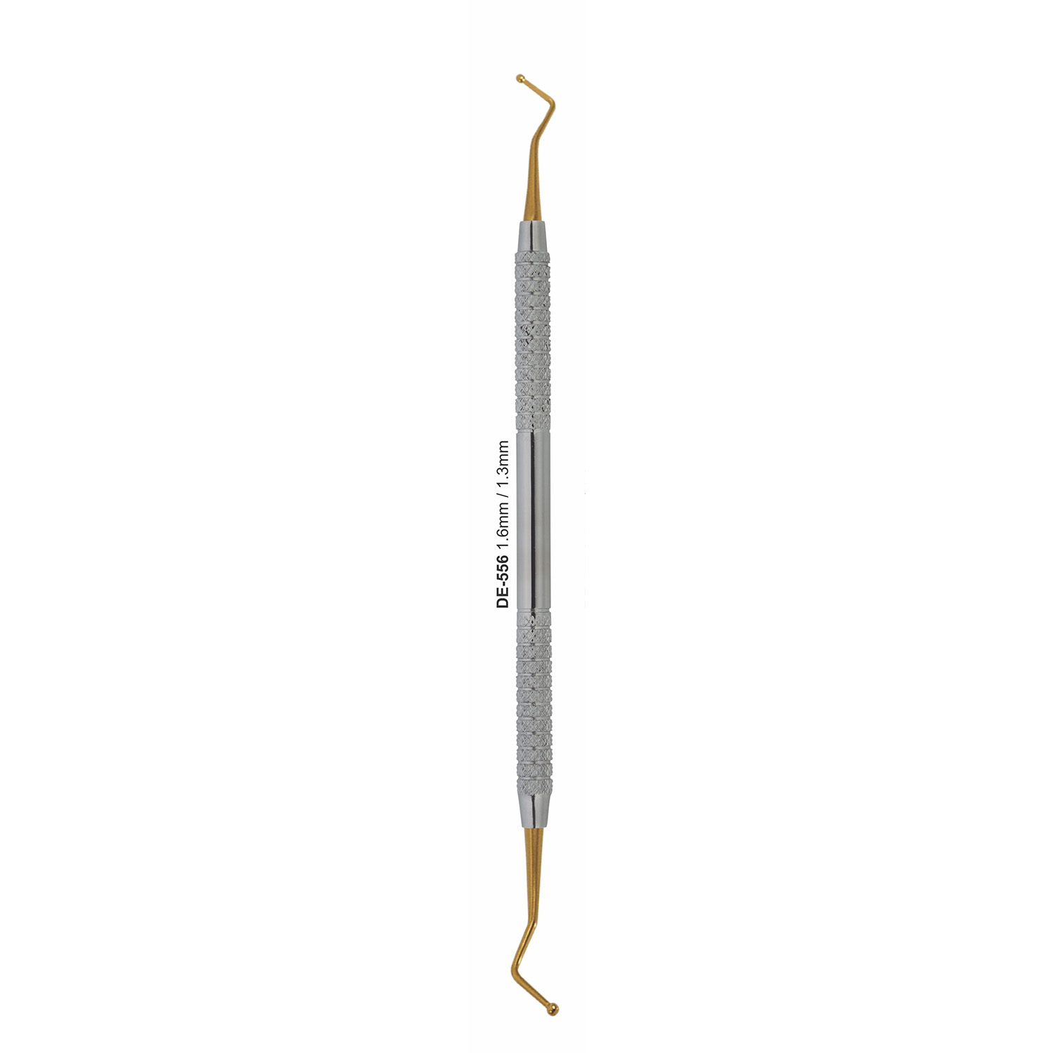 Vulinstrument 1,6/1,3 mm met vergulde werkdelen, 170 mm