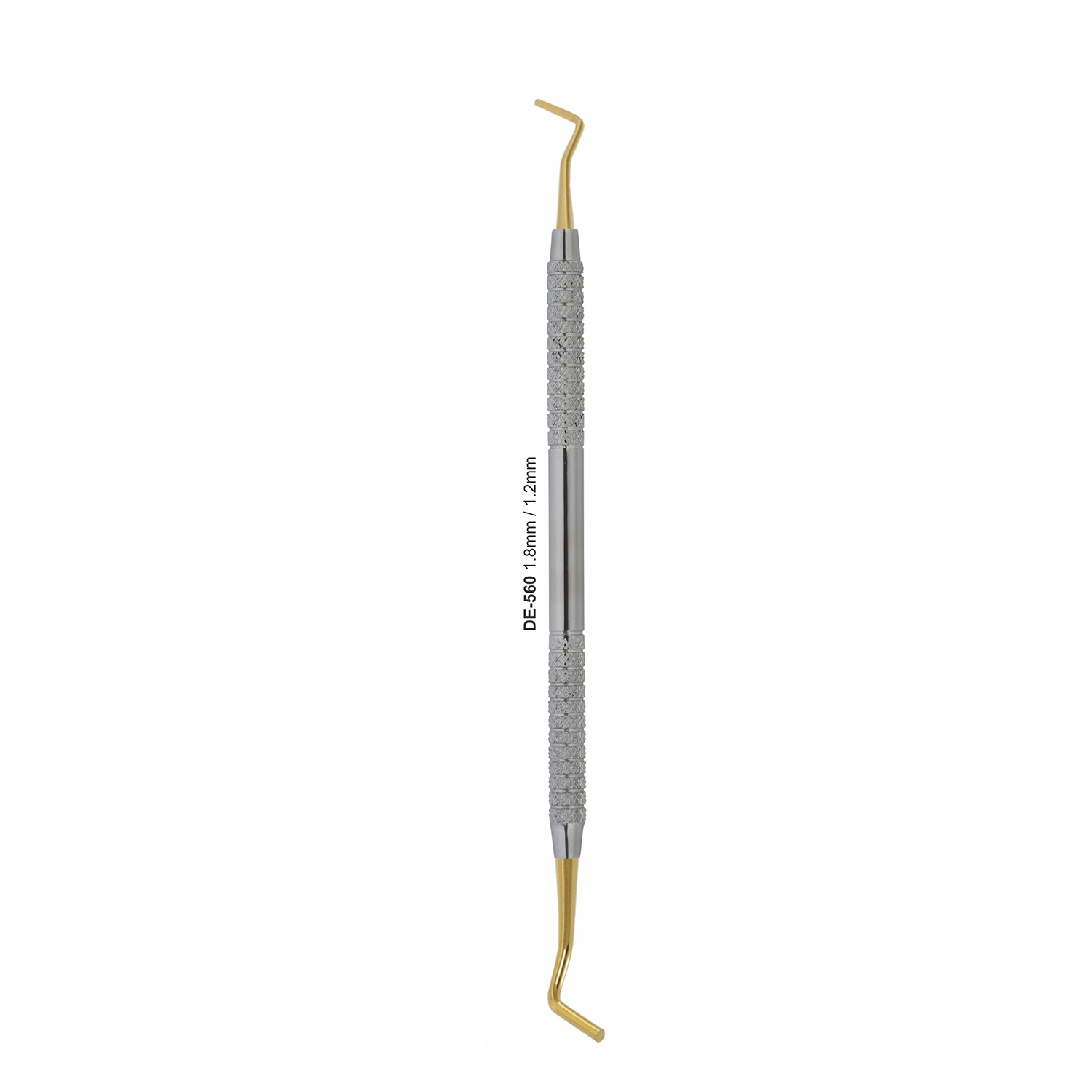 Vulinstrument 1,8/1,2 mm met vergulde werkdelen, 170 mm