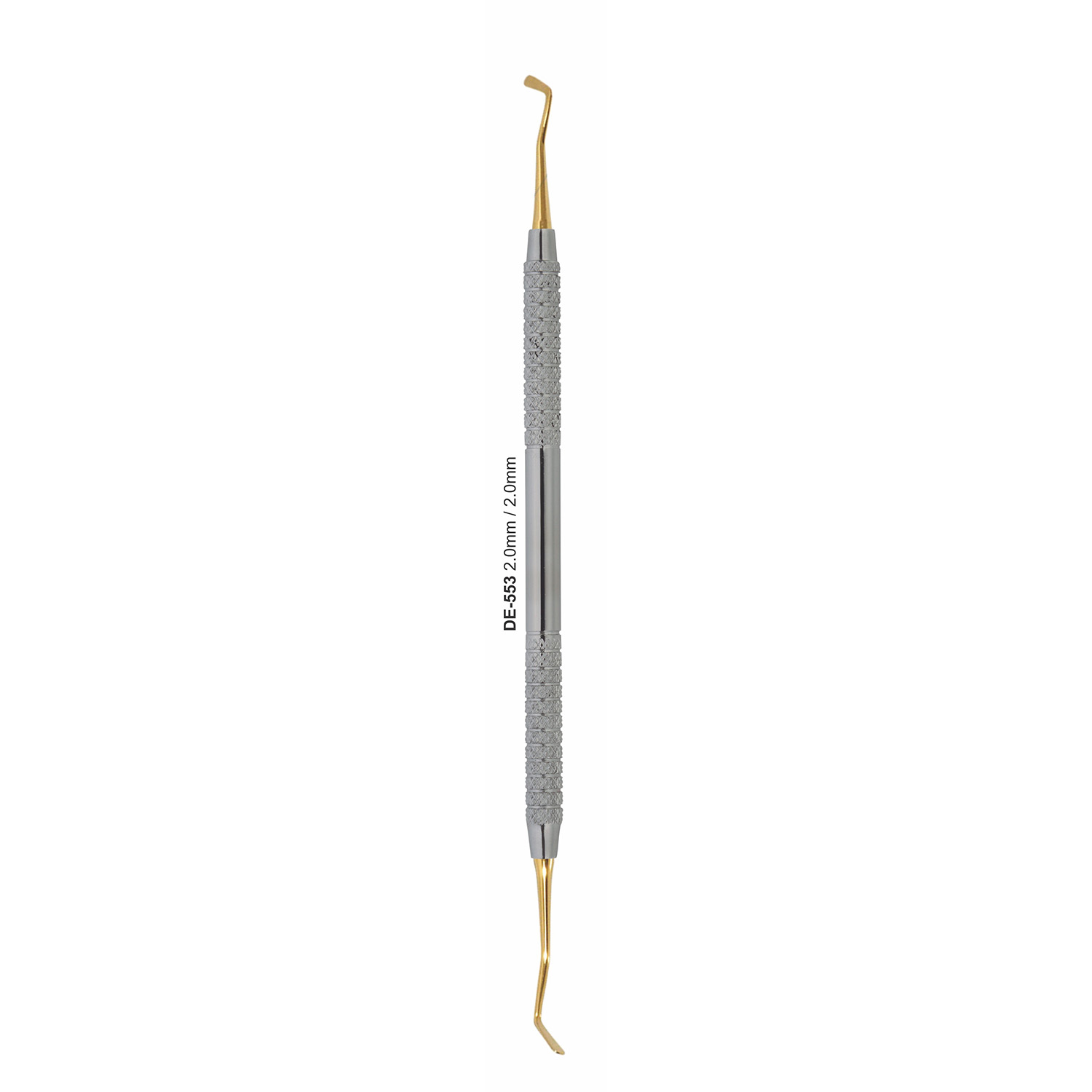 Vulinstrument 2,0/2,0 mm met vergulde werkdelen, 170 mm, uitvoering B
