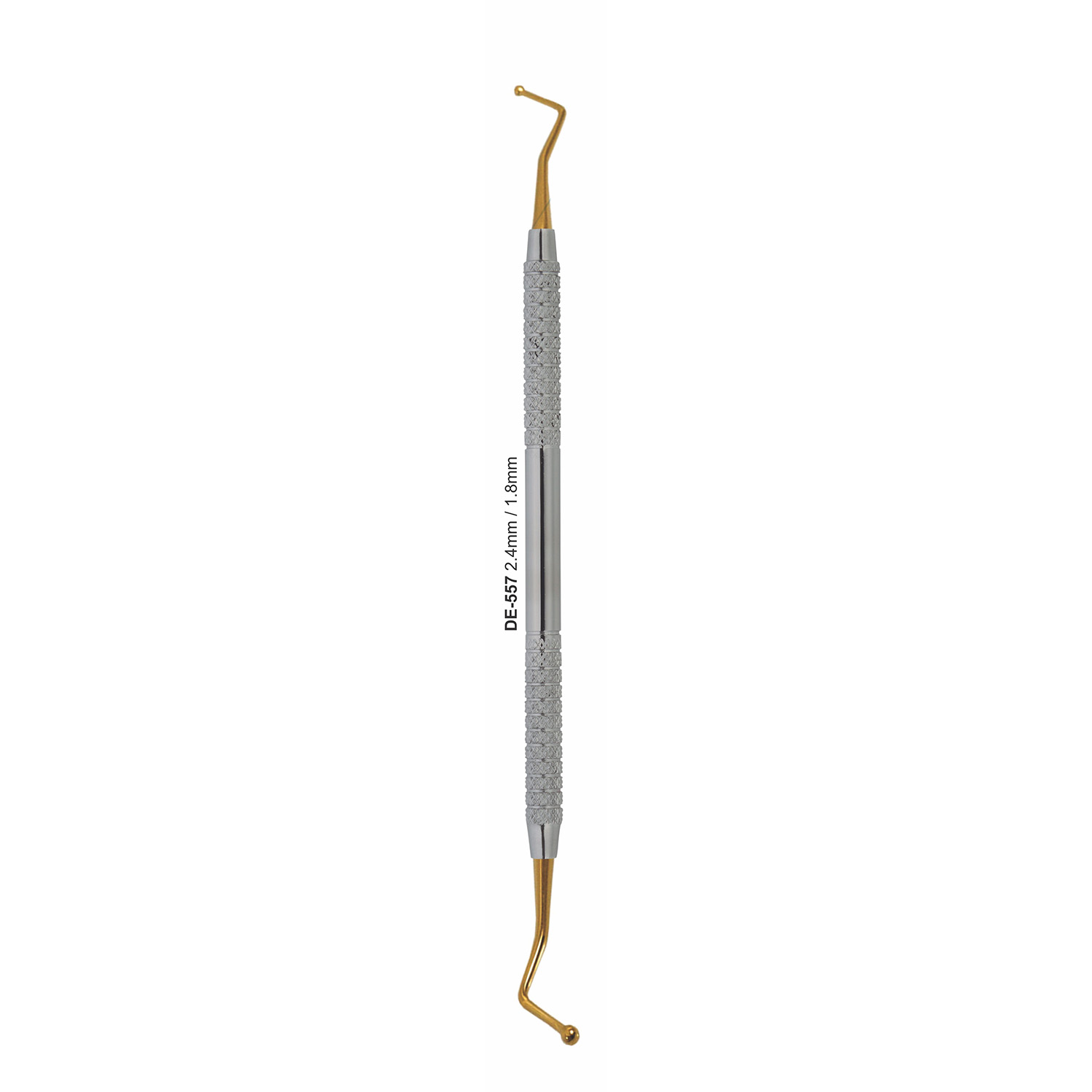 Vulinstrument 2,4/1,8 mm met vergulde werkdelen, 170 mm