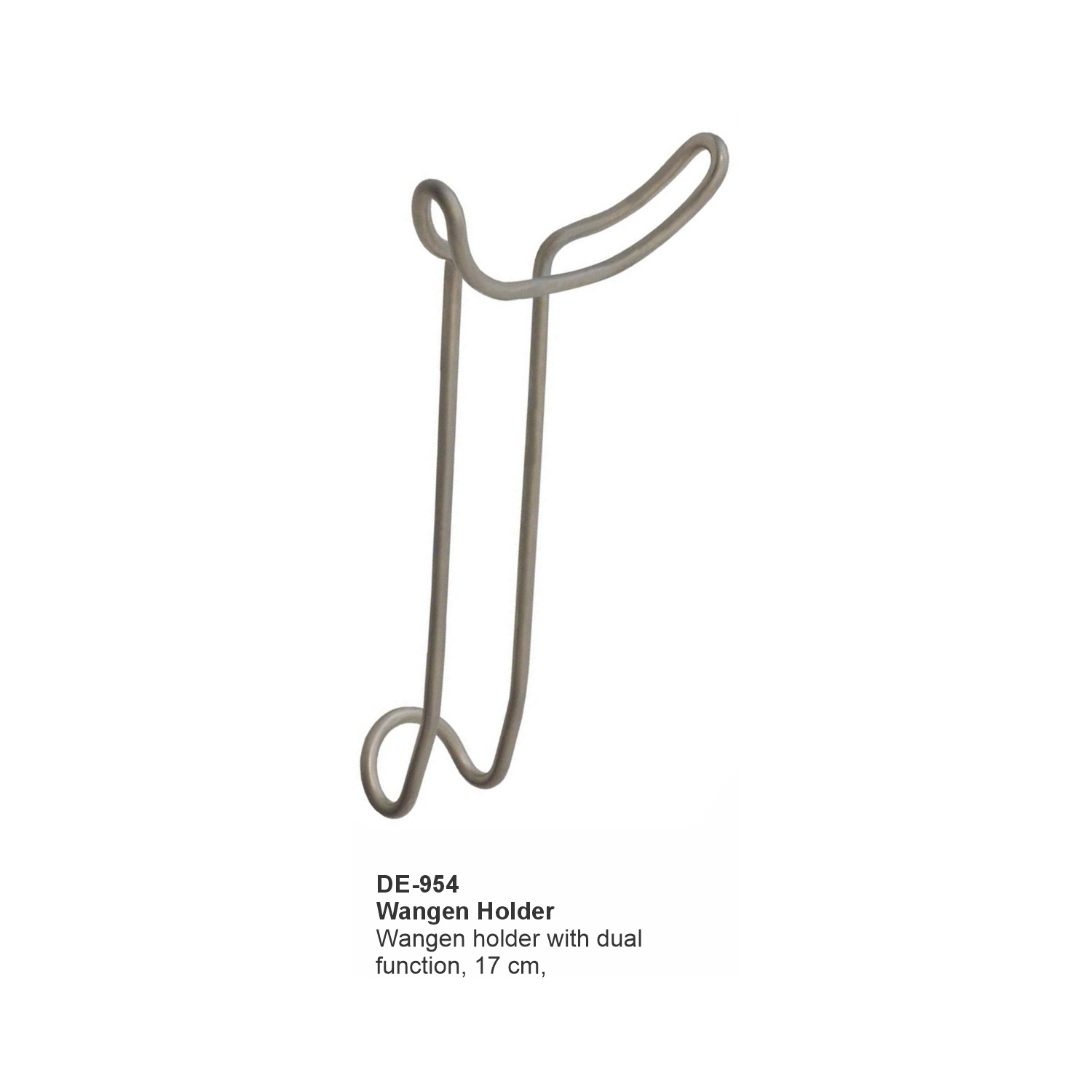 Wangenhouder 17 cm, dubbele functie