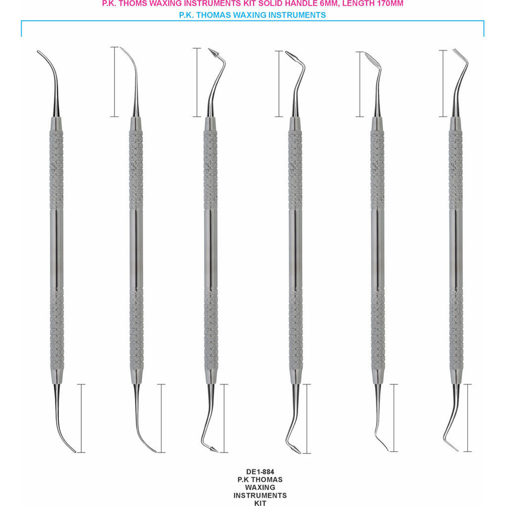 Wasmodelleerinstrumenten P.K. Thomas, set van 6 stuks