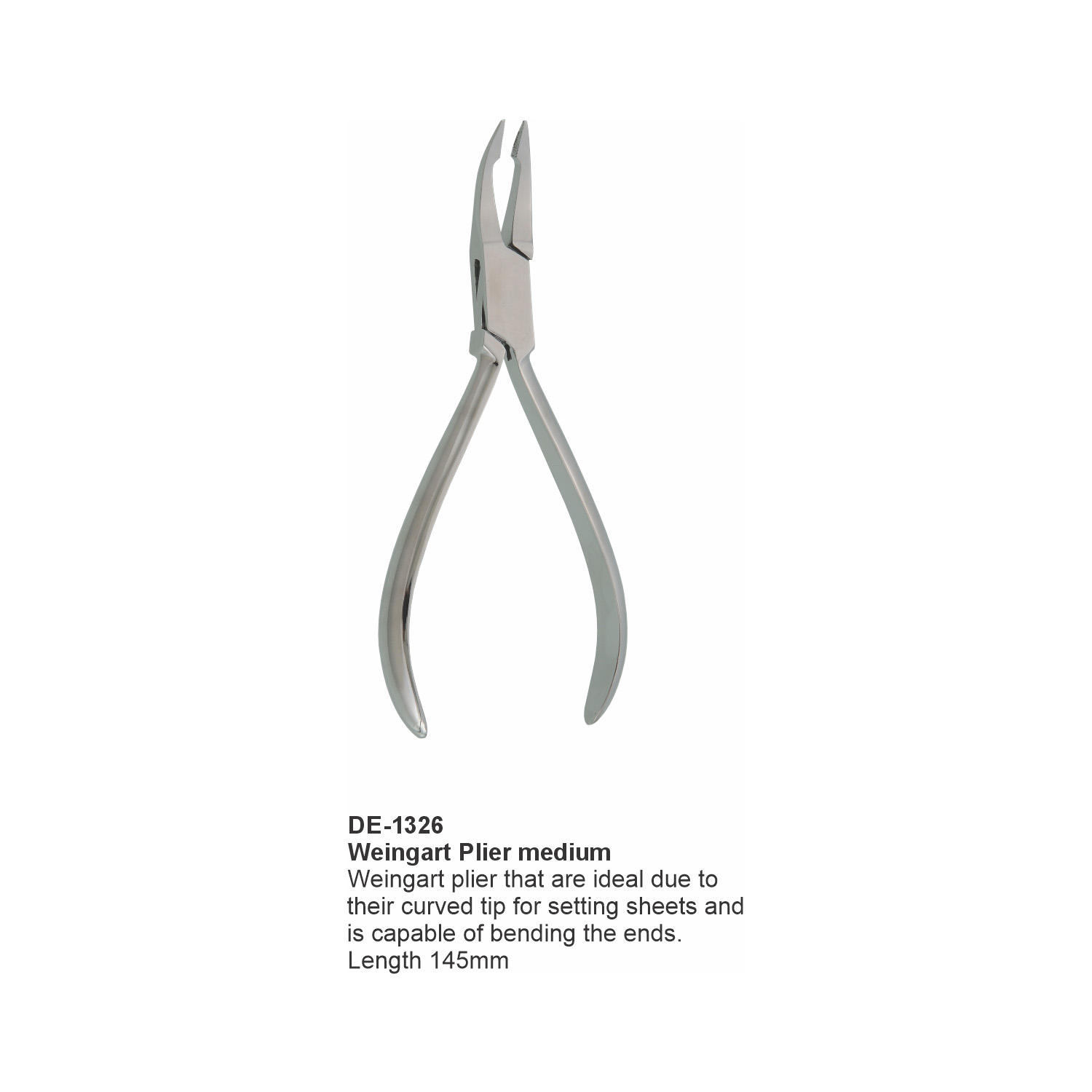 Weingart-tang medium, lengte 145 mm