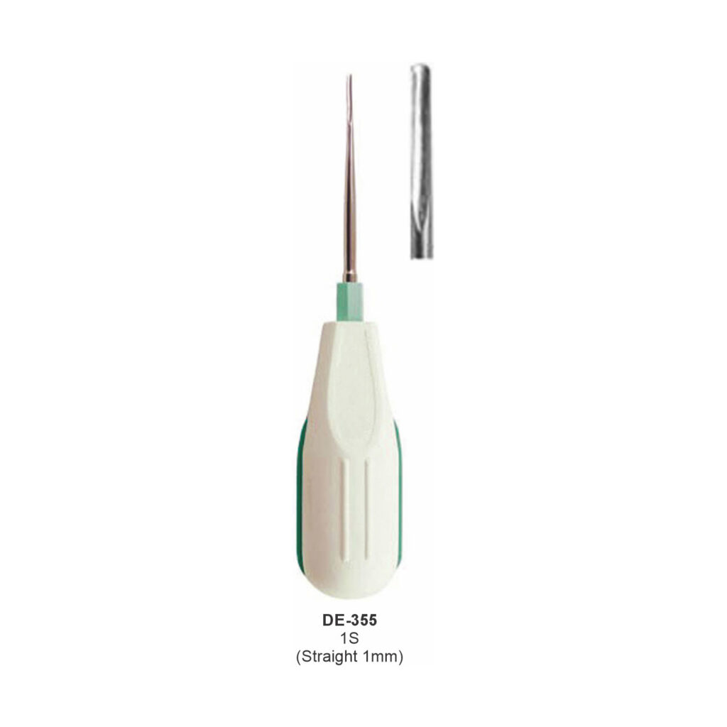 Wortelheffer 1S recht, 1 mm, kunststof handvat